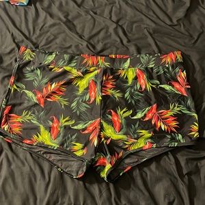 Torrid Tropical Print Boyshort Swim Bottom